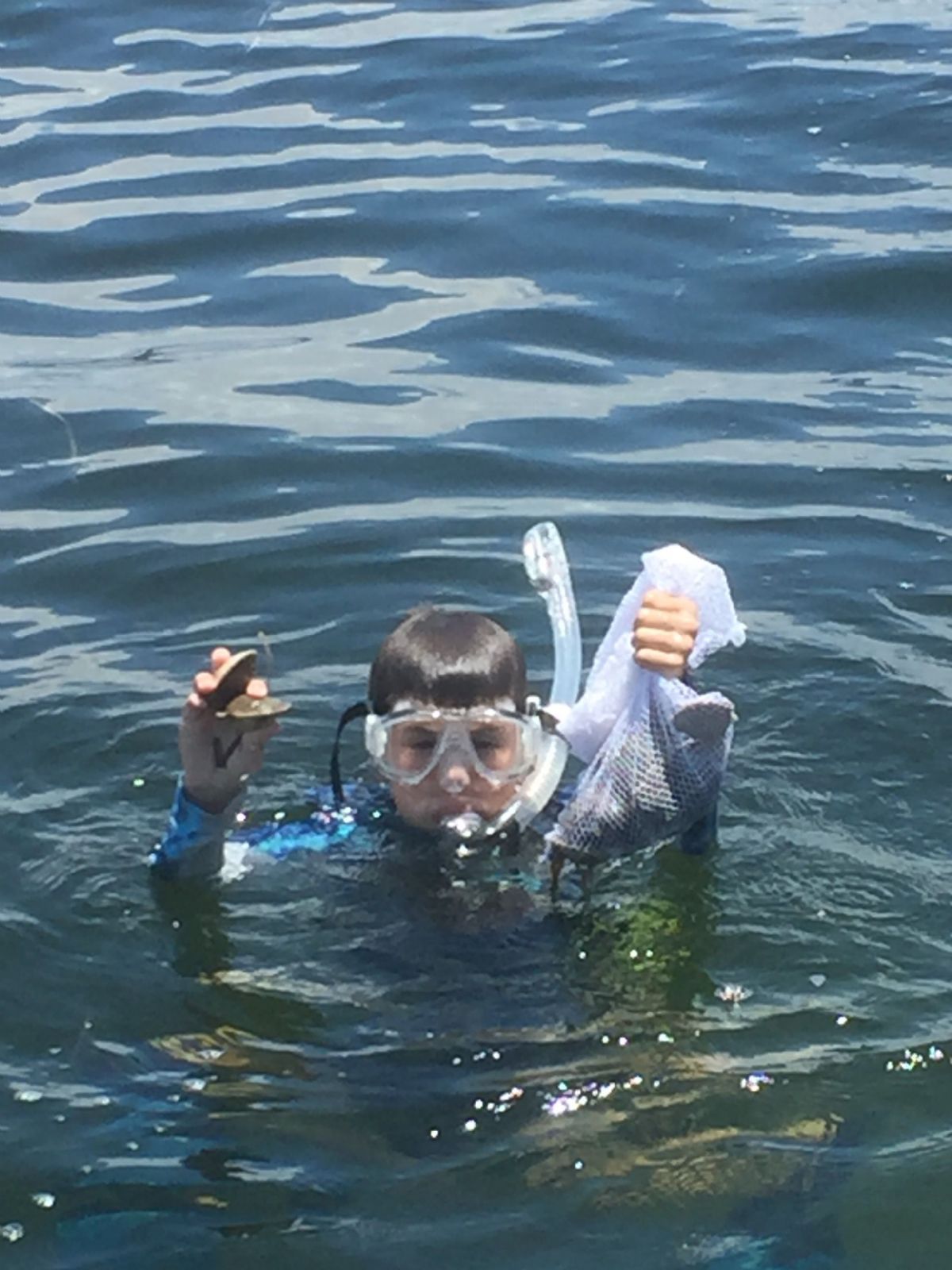 Boy scalloping
