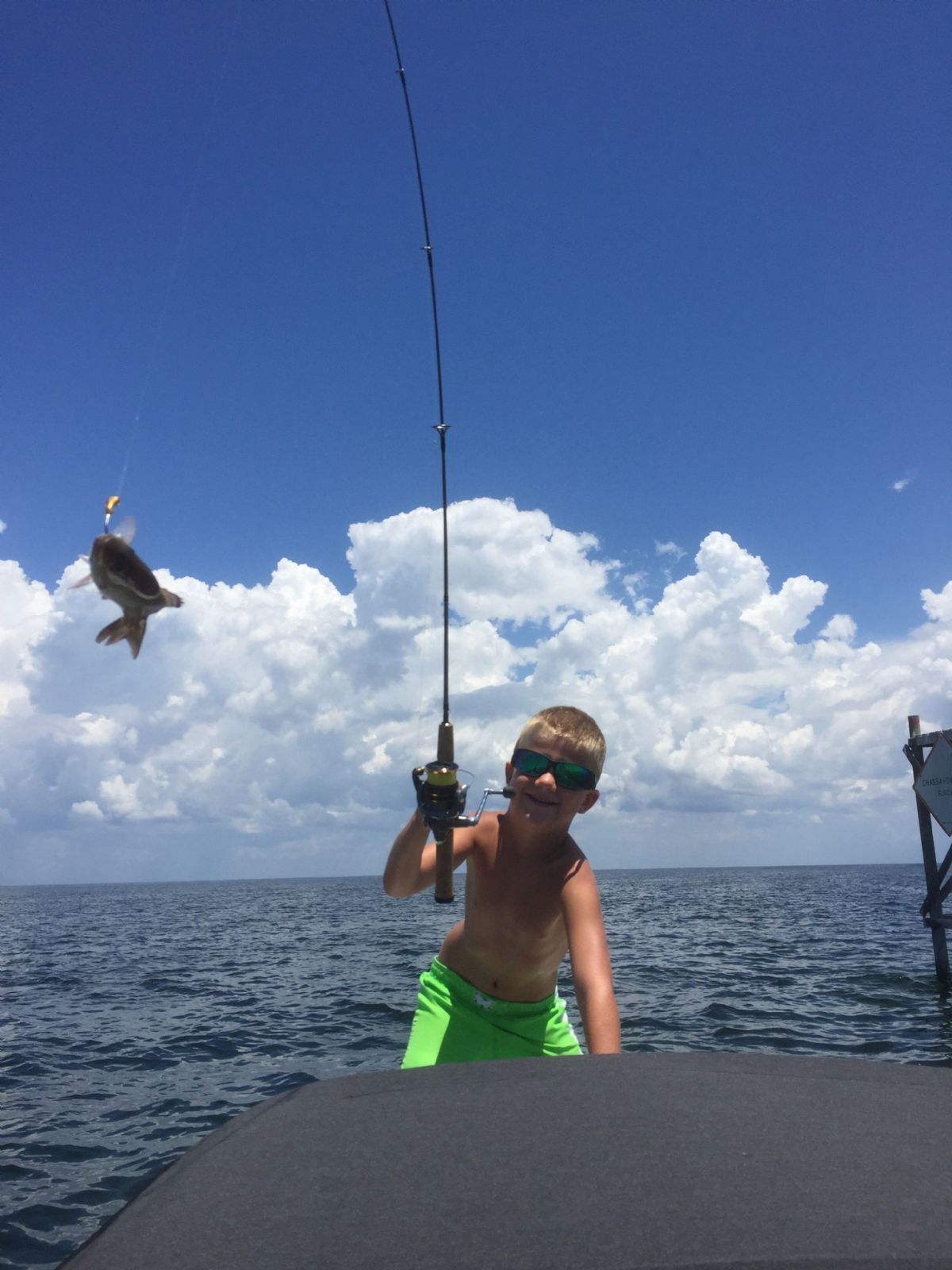 Boy fishing